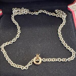 Pandora Elegant Two-Tone Pendant Necklace Authentic